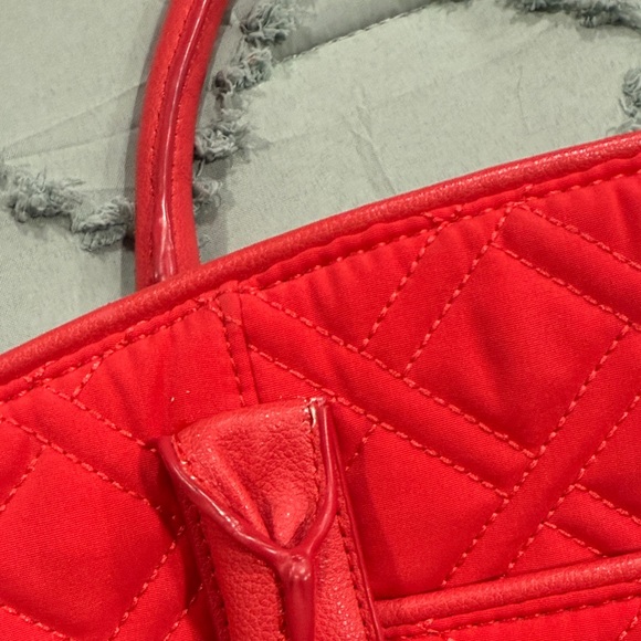 Vera Bradley Vibrant Red Quilted Satchel - Picture 7 of 13